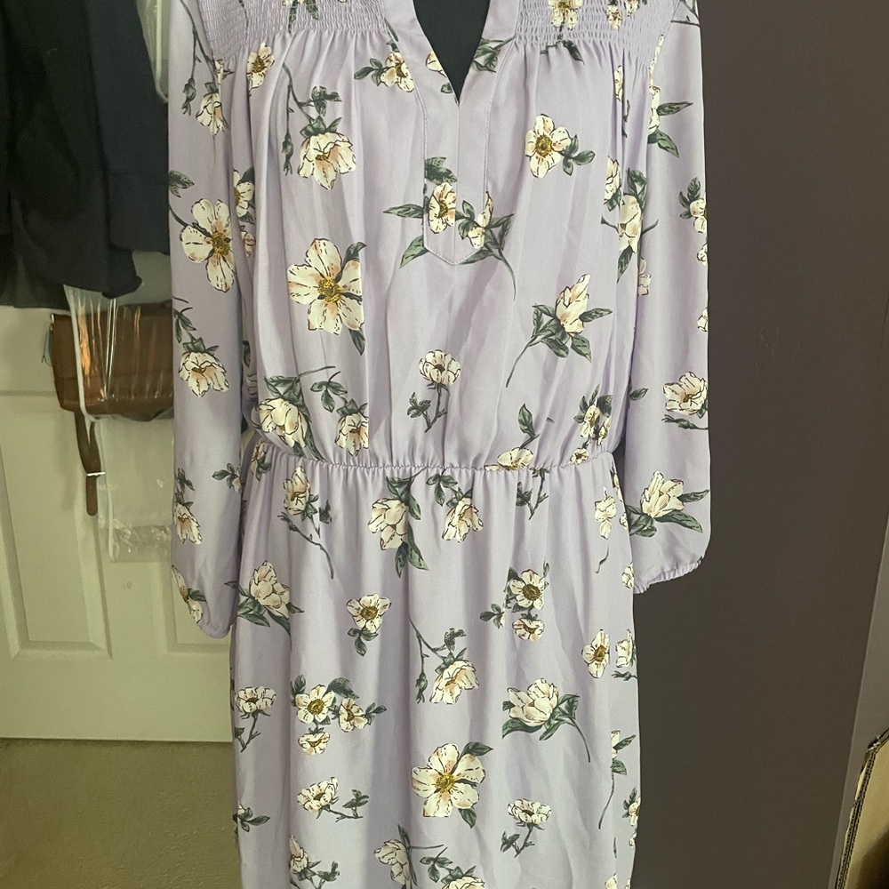 DR2 Purple Wrap Sundress with Bishop Sleeves